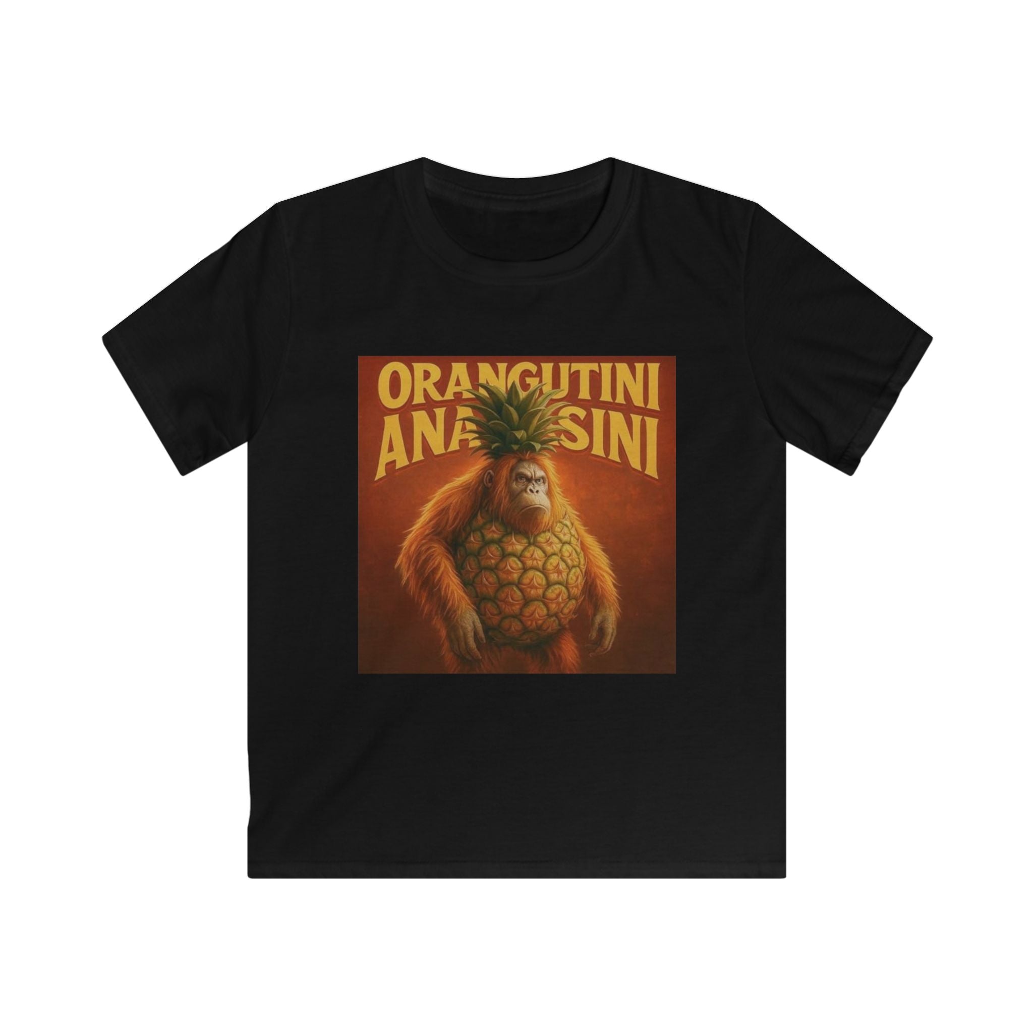 Kids T‑Shirt – "Orangutini Ananasini" Pineapple Orangutan Graphic Tee
