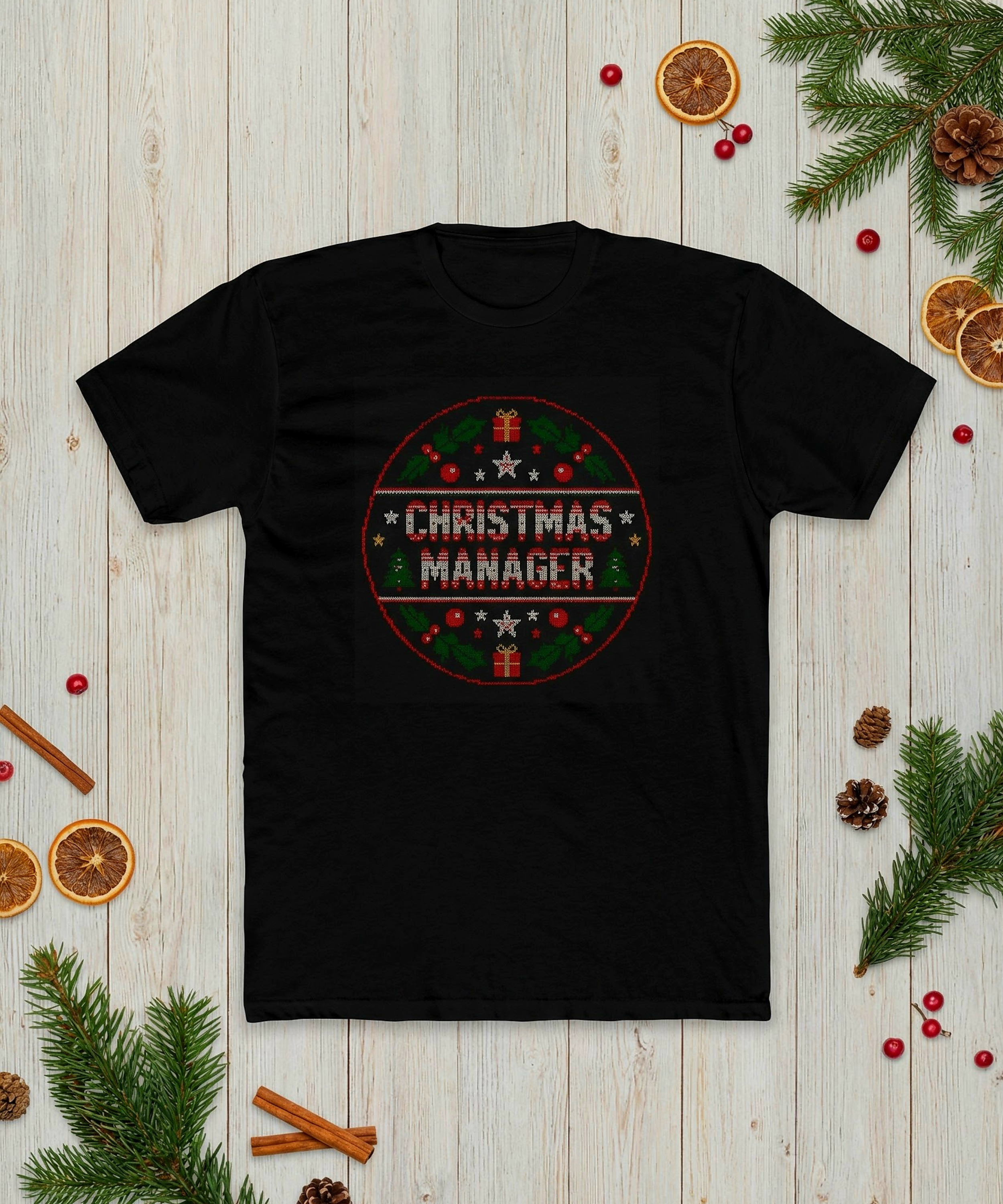 Christmas Manager T-Shirt — Funny Holiday Crew Tee for Office & Family
