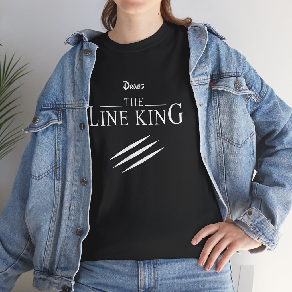 The Line King T‑Shirt — Funny Graphic Tee with 'The Line King' Text