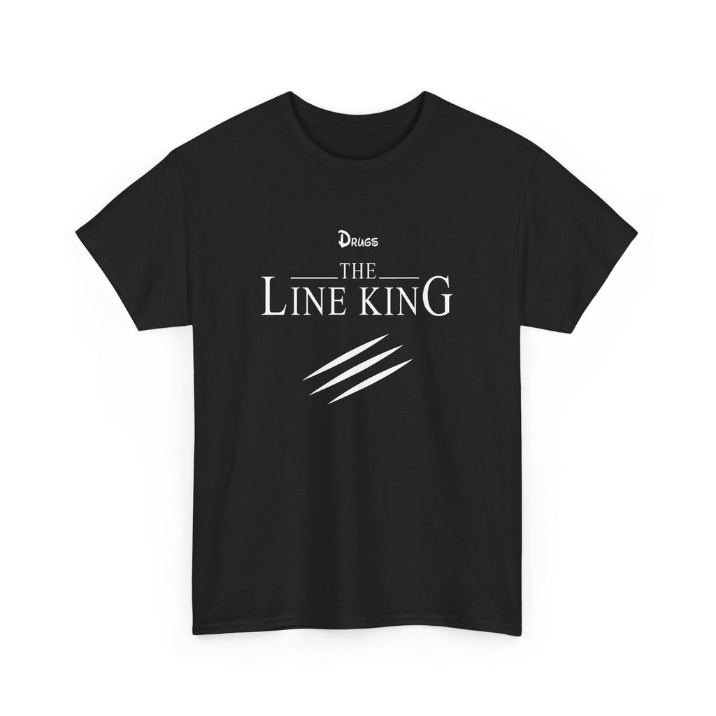 The Line King T‑Shirt — Funny Graphic Tee with 'The Line King' Text