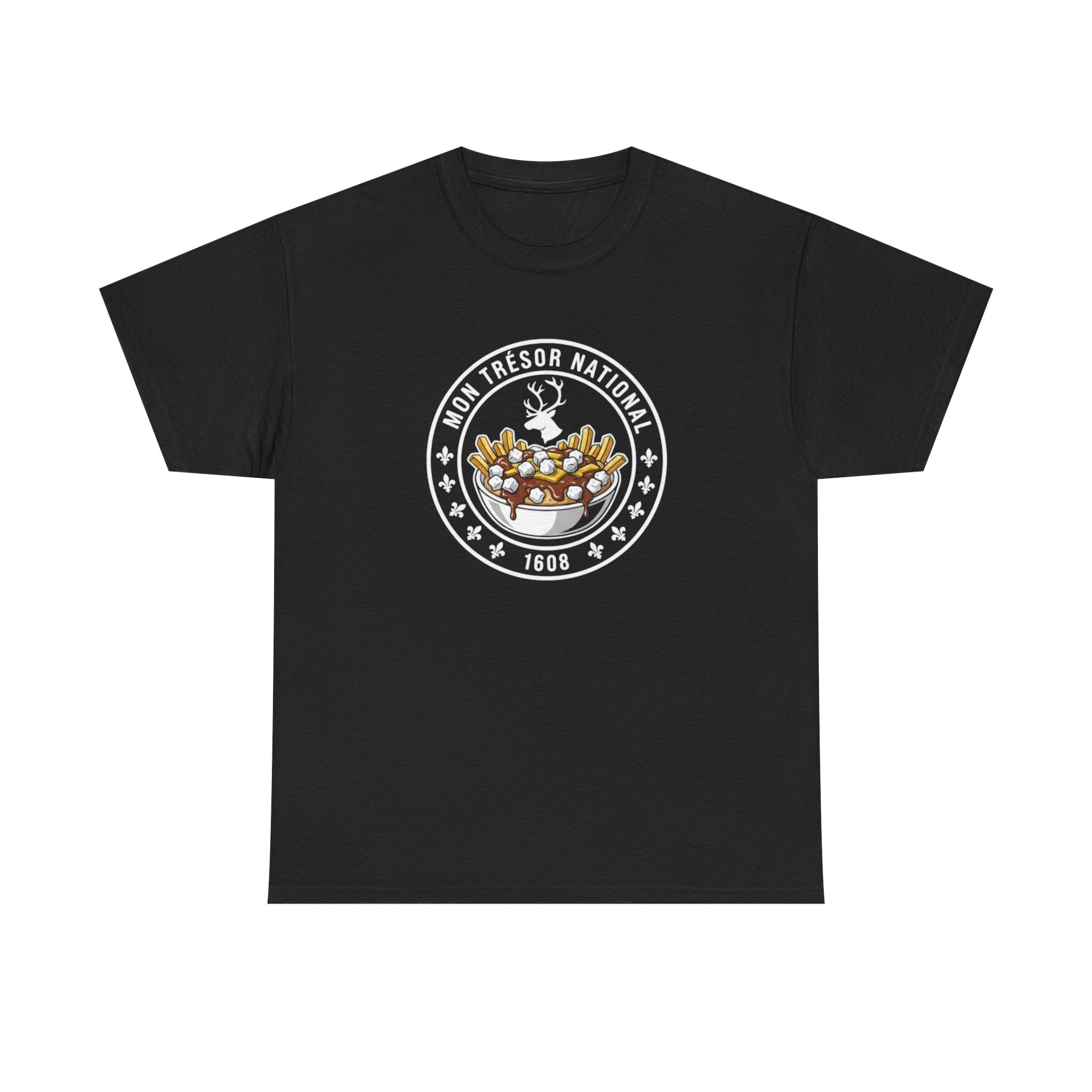 Cereal Bowl Crest T-Shirt — “Mon Tresor National” Retro Badge Tee